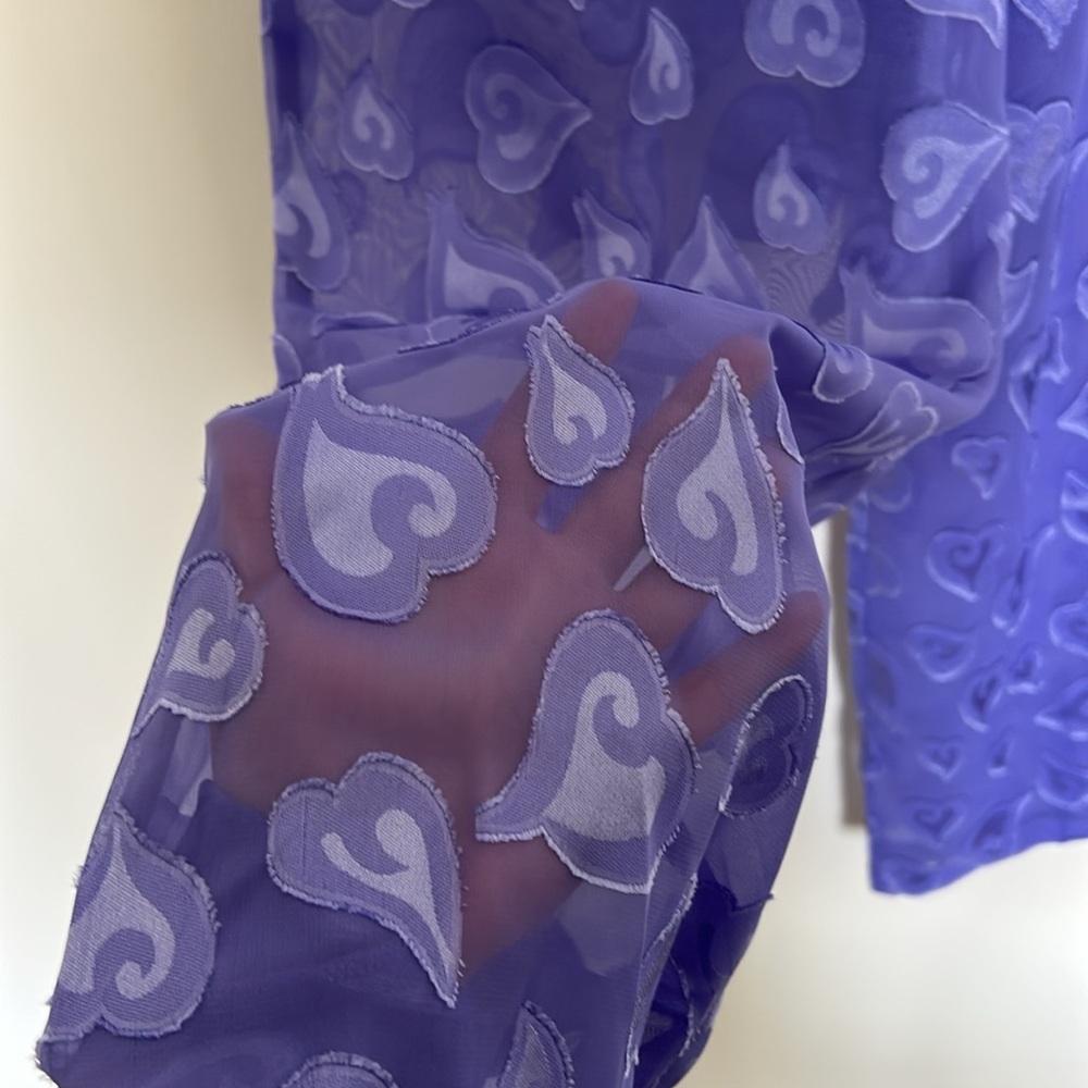 VTG Victoria’s Secret Purple Heart Sheer Pajama Pants - Size Medium - Picture 6 of 8